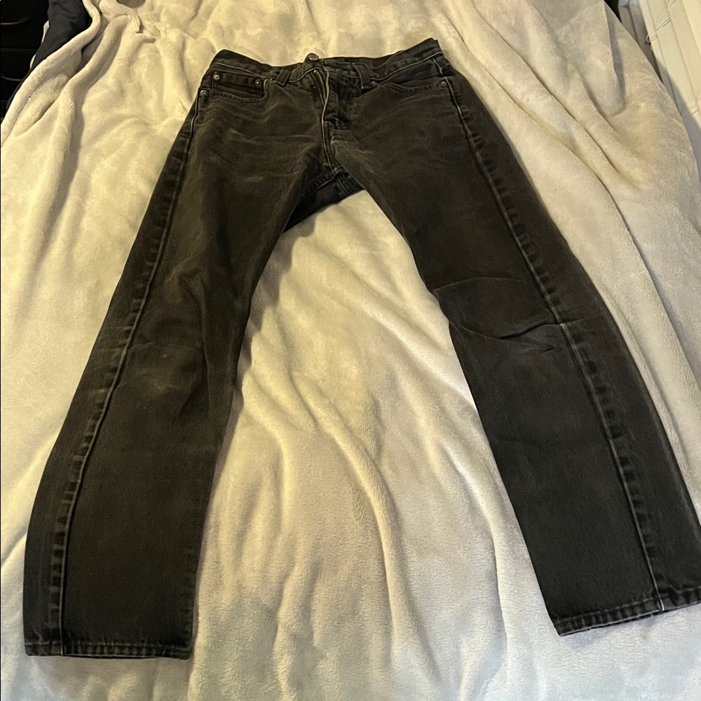 Black Men's Straight Jeans